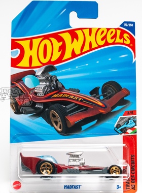 170号 MADFAST 酒红色 风火轮合金小跑车