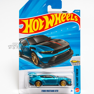 超宝43号 FORD MUSTANG GTD 福特野马 蓝色 风火轮合金小跑车