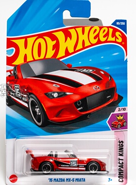 80号 '15 MAZDA MX-5 MIATA 马自达 红色 风火轮合金小跑车