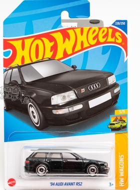 228号 '94 AUDI AVANT RS2 奥迪 黑色 美泰风火轮合金小跑车