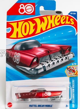 167号 MATTEL DREAM MOBILE 美泰80周年车 红色 风火轮合金小跑车