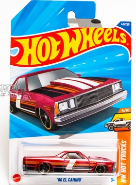 43号 '80 EL CAMINO 红色 风火轮合金小跑车
