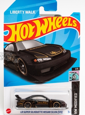 17号 LB SUPER SILHOUETTE日产SILVIA[S15]黑色 风火轮合金小跑车
