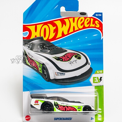 60号 SUPERCHARGED 白色 风火轮合金小跑车