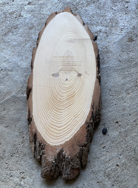 椭圆木片di木头画手绘斜切木桩