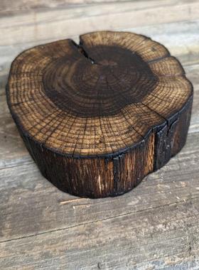 中国风原木底座茶杯垫根雕随形实木隔热垫壶垫炉垫无漆木底座诧寂