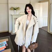 风衣女立领宽松气质高级感外套大衣 韩系风中长款 2026春季 新款