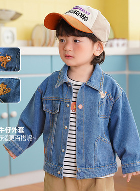 婴儿衣服休闲翻领牛仔外套春装春秋男童女宝宝儿童童装上衣Y8599
