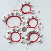 六一儿童舞蹈铃铛手链脚链铜铃铛响亮铃声民族风舞蹈道具成人脚链