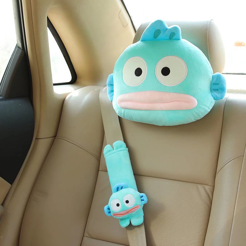 可爱卡通蓝丑鱼小怪兽车用护颈枕头枕汽车安全带套车载内饰用品,汽车用品/电子/清洗/改装,头枕,淘宝优惠券,粉丝福利购,淘宝优惠卷