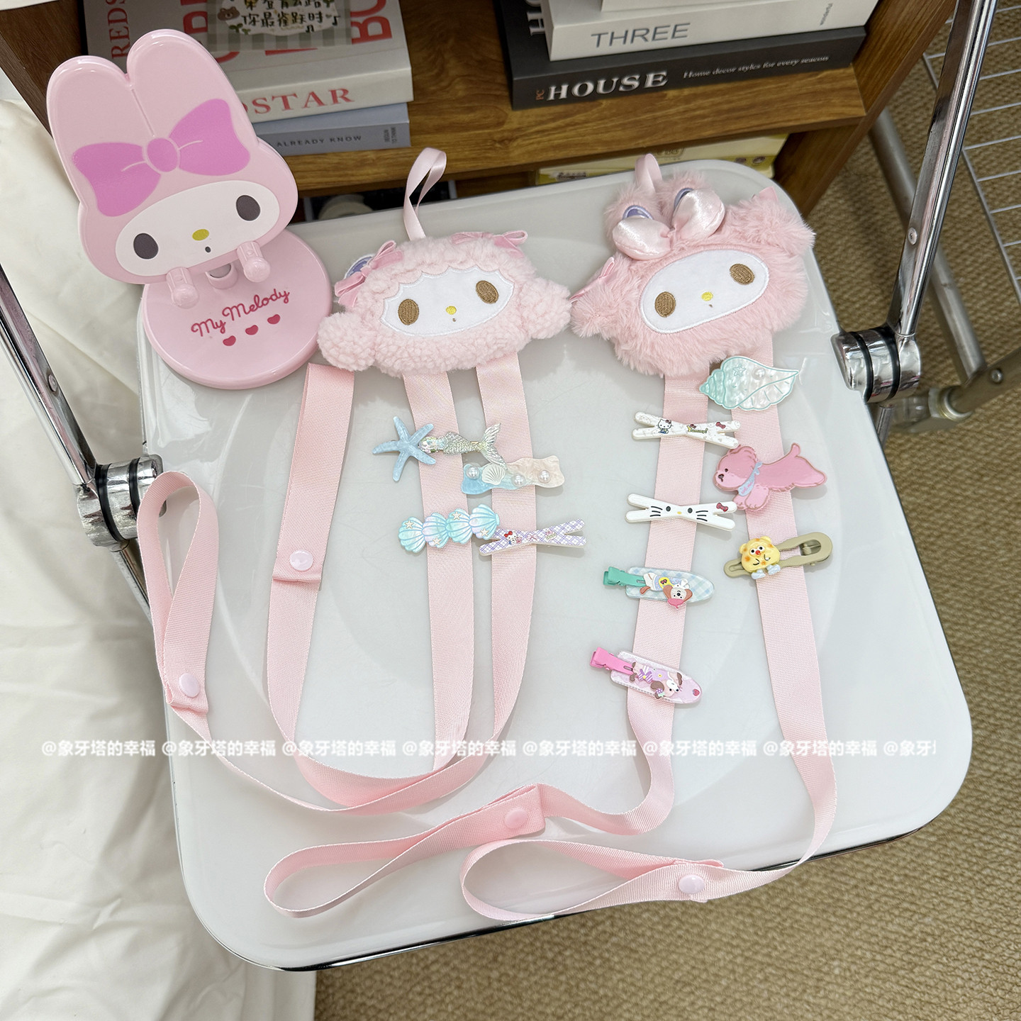 卡通公主小羊小兔发饰收纳带少女壁挂发夹发卡发饰整理收纳挂绳带,饰品/流行首饰/时尚饰品新,首饰展示架,淘宝优惠券,粉丝福利购,淘宝优惠卷