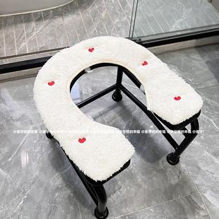 冬季毛绒马桶垫坐便椅垫老人孕妇折叠老年家用蹲便坐便凳马桶垫圈