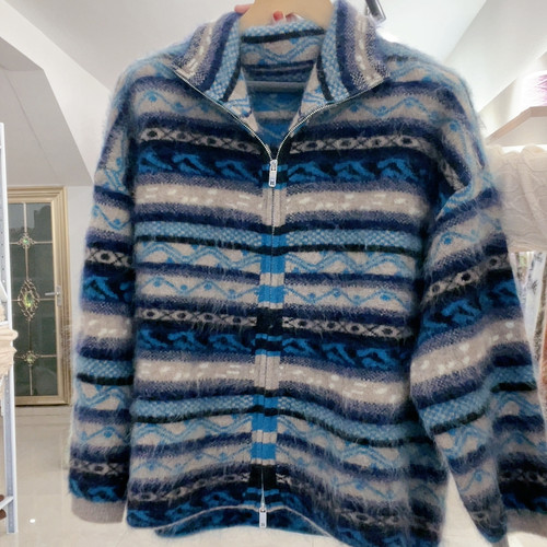 拉绒拉毛加厚开衫