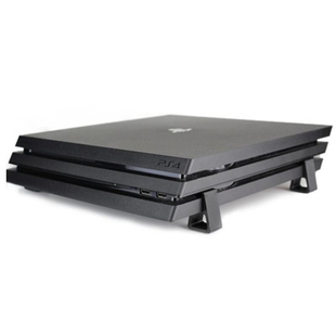 ps4主机散热底座架ps pro游戏机黑色底座 平放式支架装饰配件