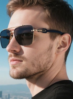 欧美时尚方框太阳眼镜男款