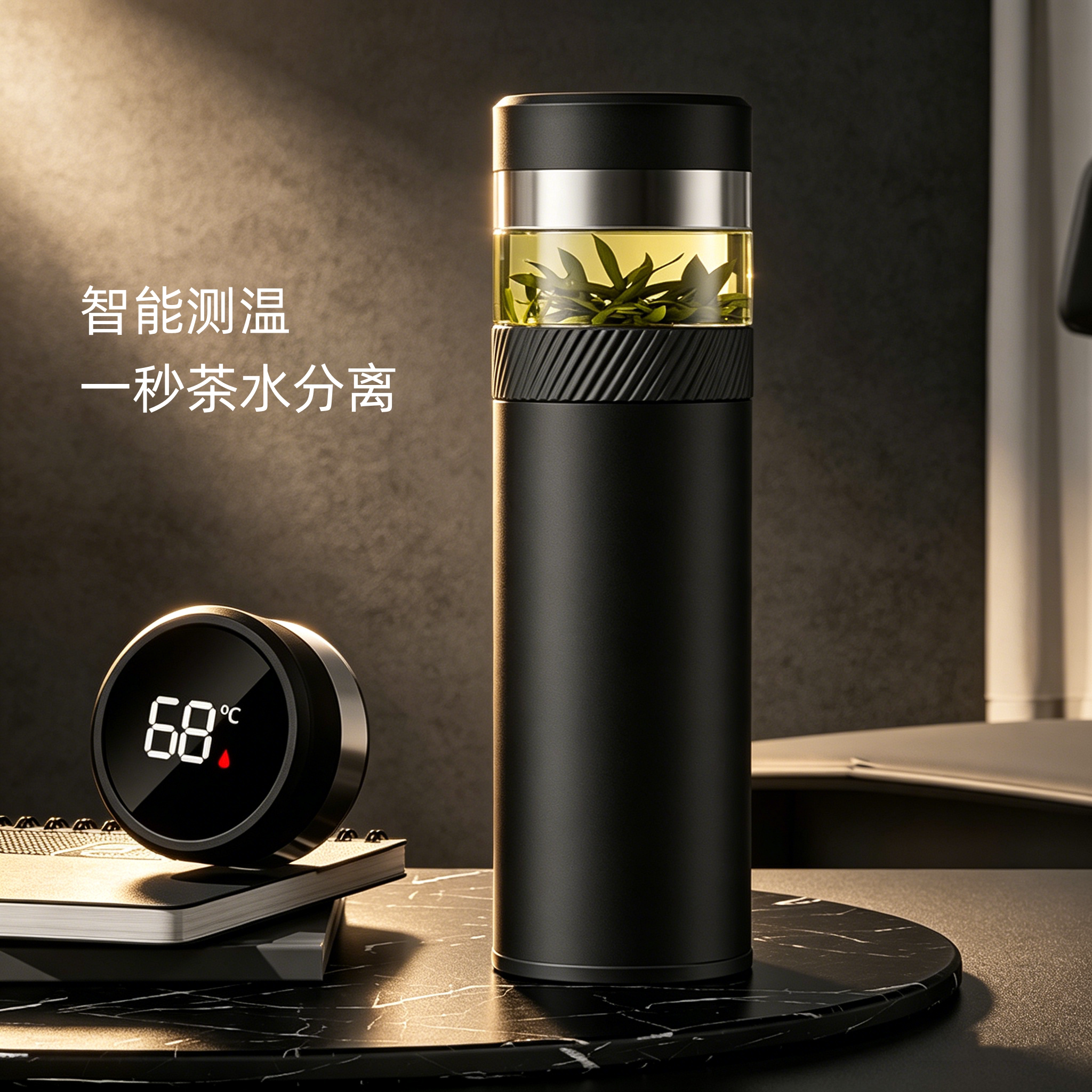 保温杯男生2025新款茶水分离泡茶杯过滤旅行办公室男士高档水杯子