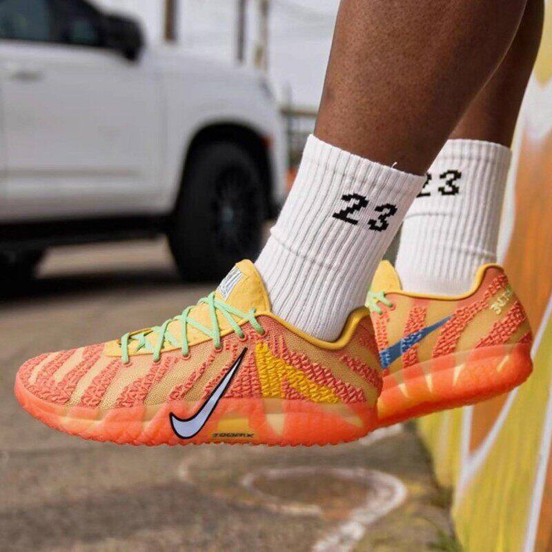 Nike/耐克 Ja3莫兰特3代春季橙红色低帮抗扭实战篮球鞋HF2794-201