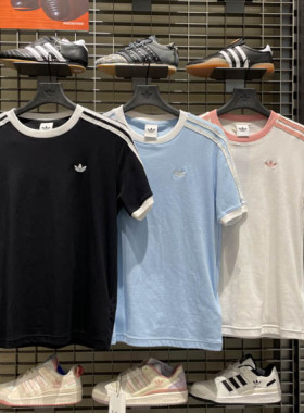阿迪达斯女子2025夏季新款经典运动休闲短袖T恤KC8819 8820 8821