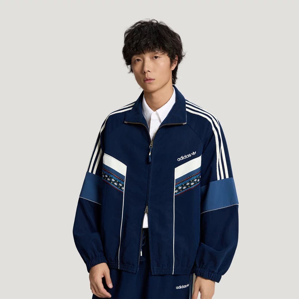 adidas阿迪达斯三叶草男子复古百搭宽松轻薄费尔岛夹克外套LD3271