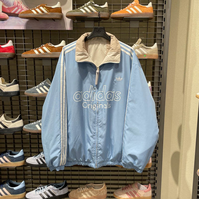 阿迪达斯三叶草男子RSMREVJKT两面穿保暖运动休闲棉服外套KS5955