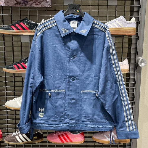 adidas阿迪达斯三叶草Toc Bai翻领外套潮流春男工装夹克 KW5674