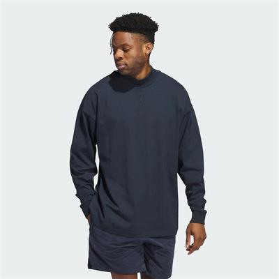 阿迪达斯运动透气纯棉长袖T恤