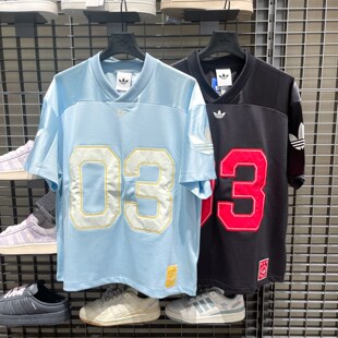 大标logo休闲运动短袖 球衣KU3878 时尚 Adidas阿迪达斯三叶草男新款