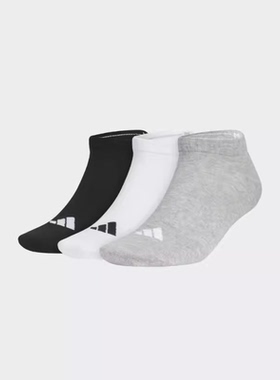 Adidas阿迪达斯男女袜2024夏新款三双装舒适短袜休闲运动袜JC9266