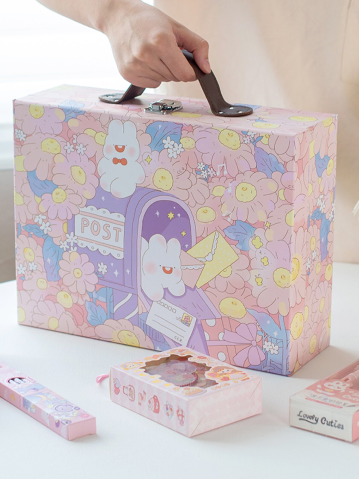 다이마루 하트 어린이 선물 초등학교 선물 팩 학교 용품 고급 소년 소녀 생일 문구 선물 상자