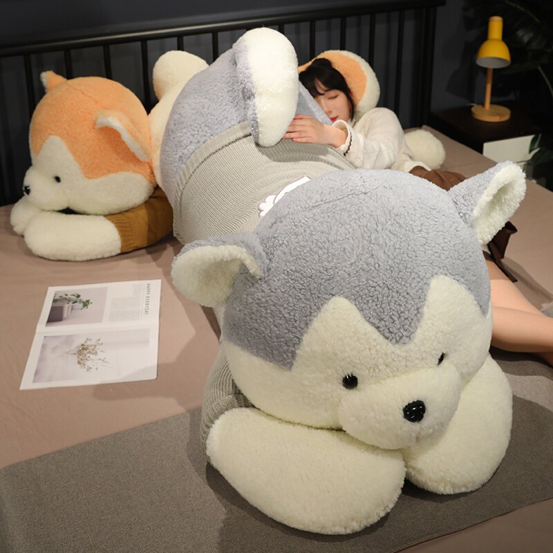 可爱超大号哈士奇毛绒玩具女生睡觉抱枕娃娃玩偶女生日礼物小狗公