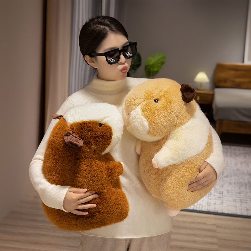 可爱荷兰猪公仔天竺鼠毛绒玩具睡觉抱枕伶俐鼠玩偶布娃娃儿童陪睡