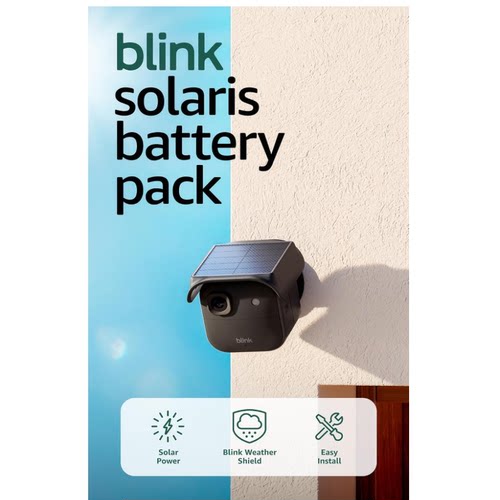 美国代购Blink Solaris Solar Panel 太阳能面板充电电池盒