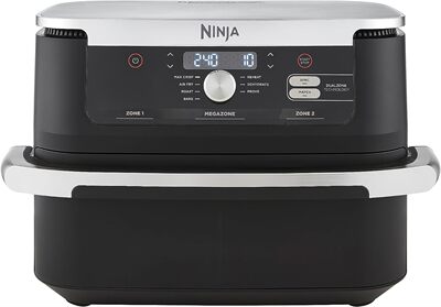 英国代购Ninja FlexDrawer Air Fryer AF500UK7合1空炸机烤箱双区