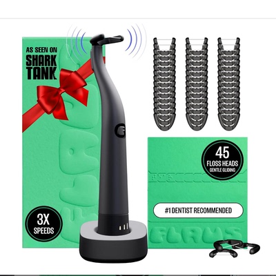 美国代购FLAUS Electric Flosser Plaque Remover 电动牙线机