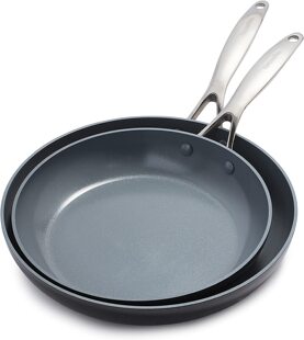 美国代购GreenPan Valencia Pro 硬质氧化铝陶瓷不粘锅煎锅套装