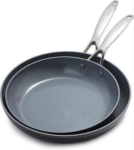 美国代购GreenPan Valencia Pro 硬质氧化铝陶瓷不粘锅煎锅套装