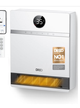 德国代购Dreo Smart Electric Wall Heater 壁挂式PTC陶瓷 取暖器
