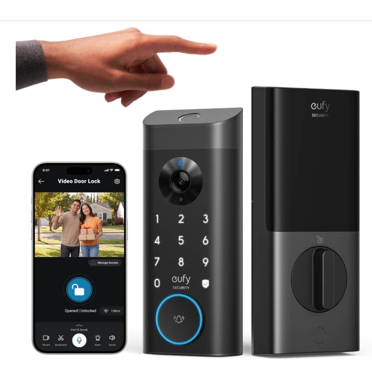 美国代购eufyVideo Smart Lock E330 3合1智能门锁门铃摄像头