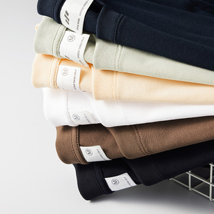 宽松体恤打底衫 针织T恤夏季 t恤男美式 240g重磅纯棉双纱短袖 男装