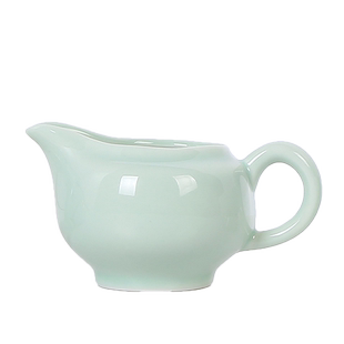 茗峰 陶瓷功夫茶具定窑公道杯白瓷公杯 红釉茶海分茶器瓷器分茶壶