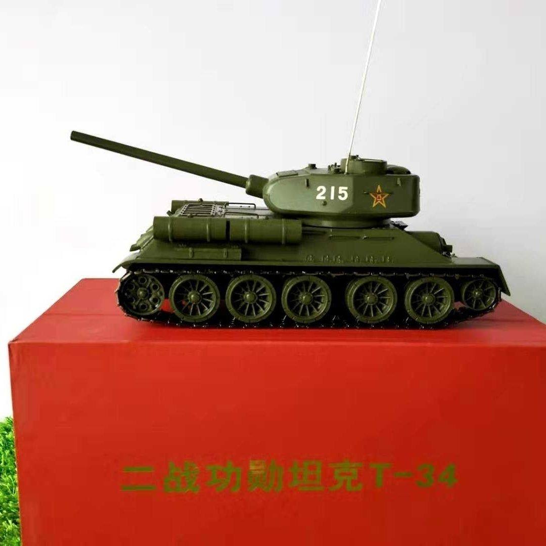 二战功勋坦克T-34功臣号模型合金履带装甲战车展览纪念收藏品摆件