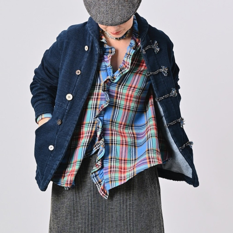 日系25秋冬新款8结绳5粒扣老钱风个性百搭洋气外套cc45,女装/女士精品,短外套,淘宝优惠券,粉丝福利购,淘宝优惠卷