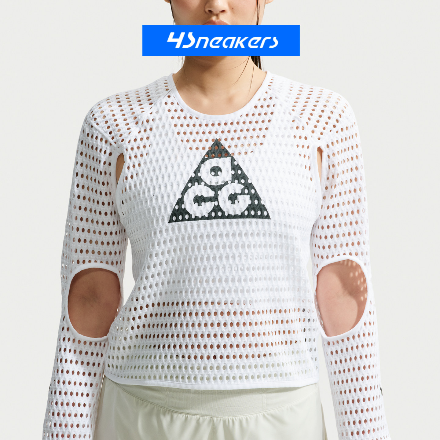 耐克Nike ACG系列 字母印花透气洞洞衣运动长袖背心IQ5853-100