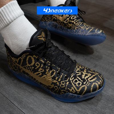 Nike Kobe 11 Protro 时尚潮流抓地低帮篮球鞋男款黑金IU4902-900