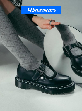 Dr.Martens马丁 Mary Jane Bex 简约百搭休闲单鞋黑色43032001