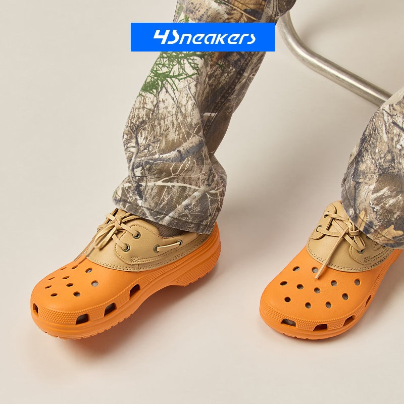 Crocs卡骆驰Classic Islander CCg 皮革系带男款洞洞鞋休闲鞋