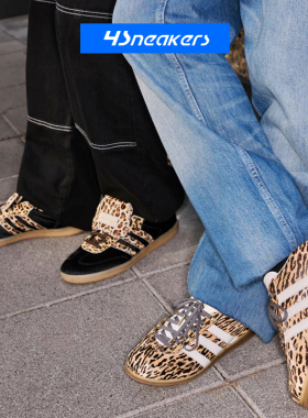 阿迪达斯Adidas Originals GAZELLE/SAMBA 复古豹纹薄底休闲板鞋