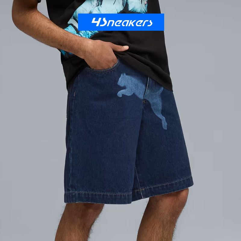 PUMA X A$AP ROCKY INHALE赛车印花logo带手套短袖骑行服做旧卫衣