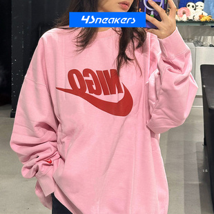 CREW 耐克NIGO Nike 亚洲限定反转logo钩子套头卫衣 FLC联名款