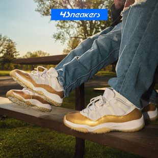 Air Jordan 11 Low AJ11白金色高低帮复古男女篮球鞋 AH7860-102
